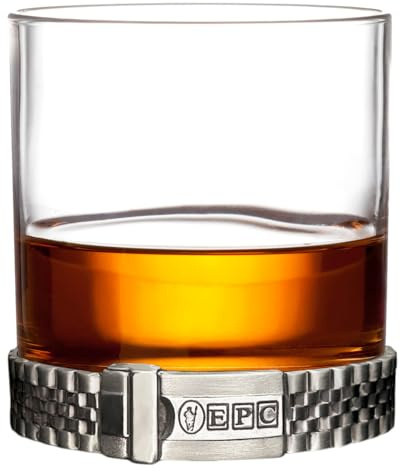English Pewter Company Pewter Chrono Whisky Glass Tumbler Gift for Watch Enthusiasts Lovers & Collectors [CHC001]