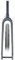 Forcella Gravel in Fibra di Carbonio per Bici da Strada 1-1/8'' Tubo Dritto/Conico 700C Forcella Rigida Perno Passante 12x100mm Forcella Anteriore con Freno a Disco Flat Mount (Nero Opaco, Conico)