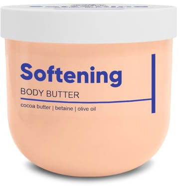 Creme Körperbutter 200 g - Weichmachende Körperbutter - Creme mit Kakaobutter & Olivenöl - Bodybutter mit Vanille Duft - Hautpflege - Handpflege - Hautfeuchtigkeit - Softening Body Butter