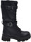 Stivali Anfibi Donna con Laccio Platform Fondo Alto 4,5 cm Altezza Ginocchio Doppia Fibbia Regolabile Zip Moda Tendenza (40 EU)