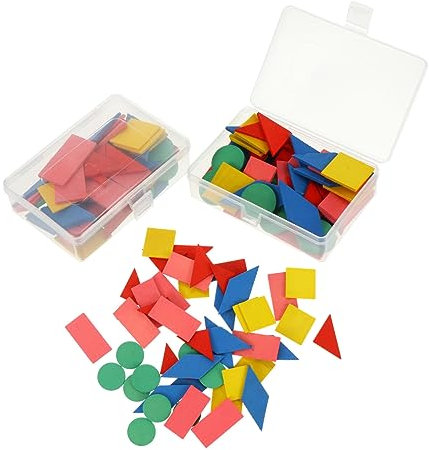 BRIGHTFUFU 2Sätze Holz Geometrische Formen Puzzle Teiliges Lernspielzeug Für Formpuzzle Mit Quadraten Rechtecken Kreisen Und Dreiecken Für Kreatives Und Mathematik Lernen