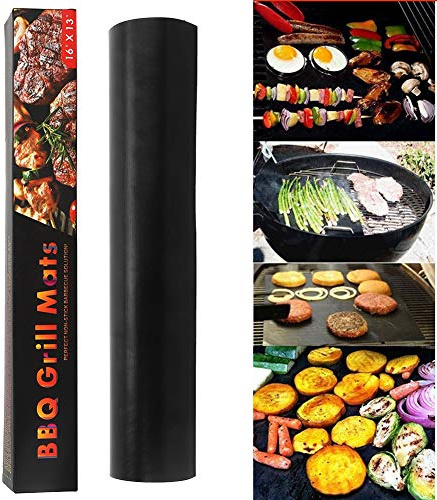 BBQ PAD, Barbecue -Zubehör Schwarzen Grill Grill Matt, Gas Charcoal Arbeitet Am Elektrischen Grill für Kochgärten Im Freien Im Freien