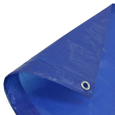 Bâche standard robuste et imperméable - Plusieurs tailles g/m² - Bleu 80 g/m² - 6 x 6 m