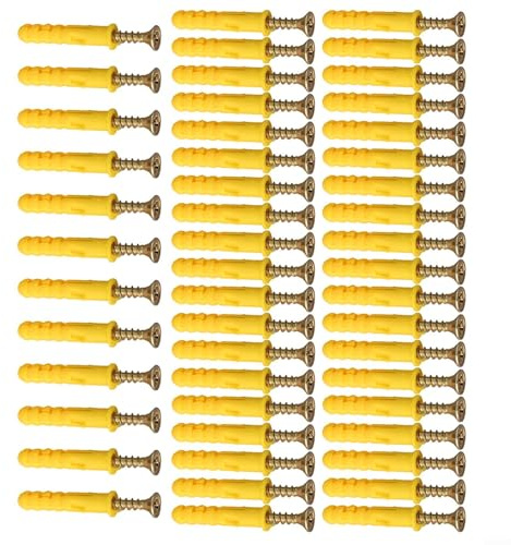 Kit di 50 tasselli per cartongesso e viti di espansione, in acciaio inox, per un'efficace installazione a parete (M6 x 30)