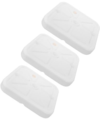 DOITOOL 3pcs Water Fillable Square Base for Arch Stand 21x21cm Heavy Duty Water Weight for Indoor and Outdoor Party Decorations, Showers, and Event Flags
