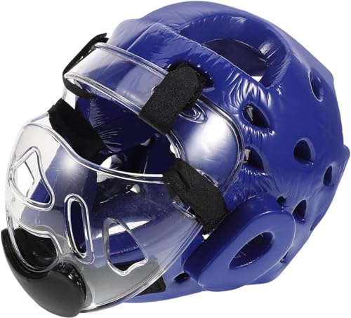 Aiwdeyi Casco Taekwondo con Protettiva Regolabile per Ragazzi e Ragazze Caschetto Leggero e per Allenamento e Competizione Arti Ottimale per Sparring Karate