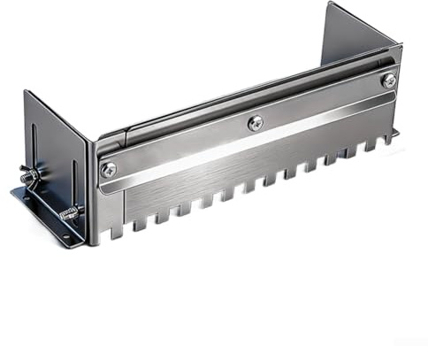 Verstellbare Edelstahl Zahnkelle, für Professionelle Fliesenleger, Dickwandig, Rostfrei, mit Präziser Zahnbreitenanpassung und Hochwertigem Doppelbord zur Sauberen Verarbeitung(A)