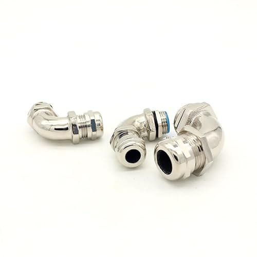 Metal Cable Glands Wire Protection 90 Degree Elbow Metal Cable Glands Waterproof Stainless Steel Gland(M25 fit 13-18mm)