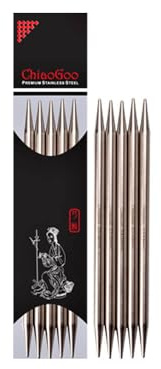 ChiaoGoo Edelstahl Nadelspiel Strumpfstricknadeln 15 cm 3,0 mm - 1 Set