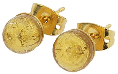 Murano kleine Ohrstecker - Gold
