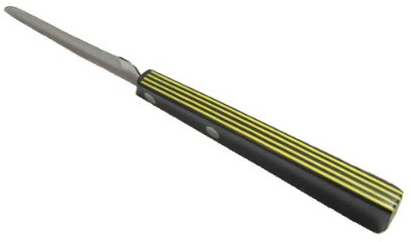 GÜDE Solingen - Universalmesser gelb / schwarz mit Wellenschliff, 10 cm, UNI, POM