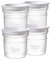 Tommee Tippee Closer to Nature Breast Milk Storage Pots with Lids, 60ml, Suitable for Fridge and Freezer, Pack of 4