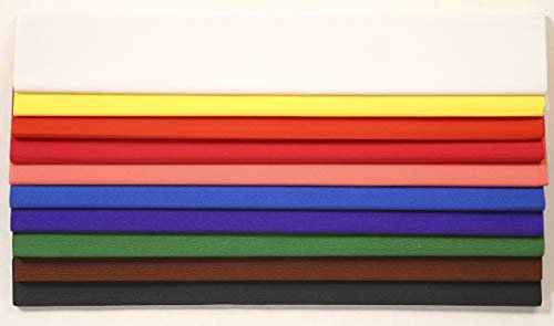 Clairefontaine 901099C Packung mit 10 Bögen Krepppapier, 2 x 0,5m, ideal für Schulaktivitäten, 1 Pack, farbig sortiert