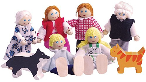 Bigjigs Toys Houten Poppenhuis Family.