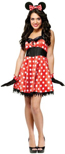 Fun World 120754L Med/Lrg Retro Miss Mouse Adlt Adult Sized Costumes, Multi, M/L