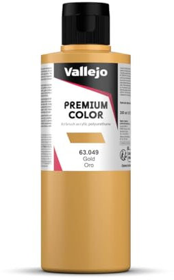 Vallejo AV Premium Color, 200ml, Pearl & Metallics Gold, Model paint, VAL63049