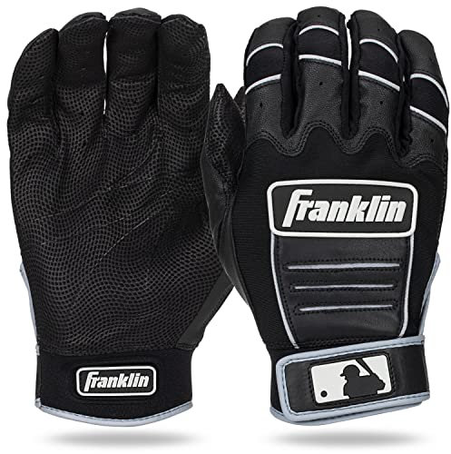 Franklin Sports MLB CFX PRO Batting Handschuhe, Unisex, schwarz/schwarz