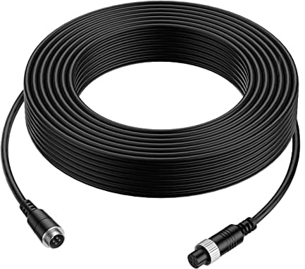 Cocar 32FT 10M Câble d'extension Vidéo Voiture 4 Broches Aviation Imperméable à l'eau Anti-Choc pour CCTV Caméra Rétro Camion Camper Bus Motorhome Véhicule Surveillance Sauvegarde Système
