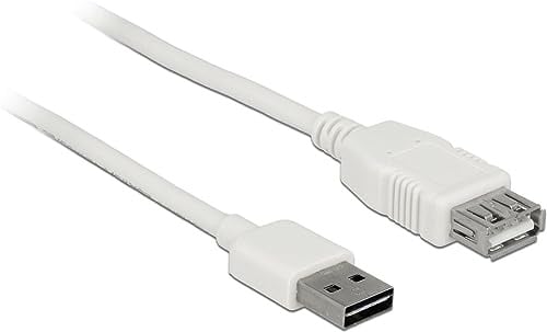 DeLOCK 85200 2 m USB A USB A männlich weiblich weiß Kabel USB – Kabel USB (2 m, USB A, USB A, 2.0, männlich/weiblich, weiß)