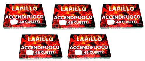 FIAMMA 5 CONFEZIONI DA 48 CUBETTI ACCENDIFUOCO STUFA BARBECUE TIPO DIAVO.LINA