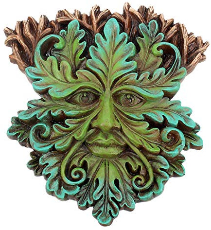 Nemesis Now Wandschild aus Eichenholz, 17 cm, Grün