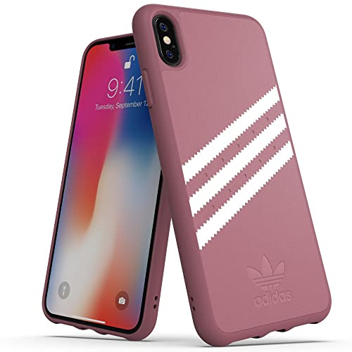 adidas Moulded Suede Case for Apple iPhone XS MAX - Mauve Pink/White