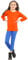 janisramone® Kids T Shirts - Casual Boys Long Sleeve T Shirt - Round Neck Girls School Shirts, Stretchy Comfortable Boys Girls Long Sleeve Top Neon Orange