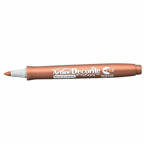 Artline 'Decorite' Metallic Bronze Marker Pen 1.0mm for Card, Glass, Metal and Plastic