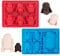 Kamehame - Moldes de silicona para cubitos de hielo para decoración de tartas de Star Wars, gelatina, galletas, velas, bombas de baño con Darth Vader y forma R2-D2