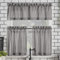 Parkham Farmhouse Plaid Semi-Sheer Gardinenstange Gardine Küchenvorhang Volant Nr.918 54 x 36 3-Piece Set schwarz/weiß
