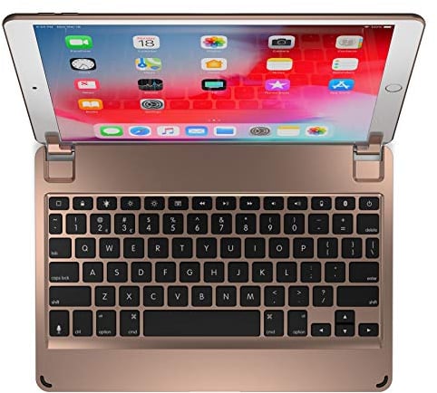 Brydge 10.5 Keyboard for iPad Air (2019), Aluminum Bluetooth Keyboard with Backlit Keys (Gold)