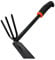 BRADAS® Kombihacke DE Luxe 2 In 1 Handhacke 3-Zinken-Doppelhacke Gartenhacke 32 cm Mit Ergonomischer Griff | Arbeitsbreite 7 cm Zum Pflanzen Graben Lockern Lüften & Jäten des Bodens Gartenwerkzeuge