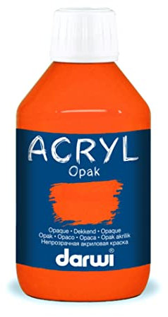 DARWI - DA0220250752C - Un flacon de Peinture Acrylique Opaque - Coloris Orange - 250 ML - DARWI ACRYLIC