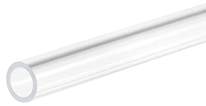 sourcing map PVC Transparent Rohr, Innendurchmesser 6mm Durchmesser 8mm LÄNGE 305mm Acryl Kunststoffrohr für Lampenbau, Stehlampen, Möbel