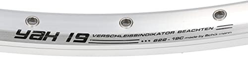 windmeile | Schürmann Yak Felge, 26 Zoll, in Silber, ungeöst, Hohlkammerfelge, Autoventil/Schrader-Ventil, E-Bike, Elektro Fahrrad, Pedelec
