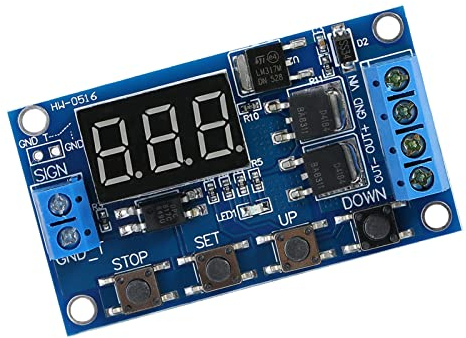 Ejoyous Zeitrelais DC 5V-36V, Timer Delay Switch Platine Timer Modul Trigger Zyklusverzögerung Zeitschaltuhr Delay Auslös Schaltuhr Schalter ON/Off Infinite Zyklus Digital LED Display