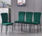 AINPECCA 4er-Set Esszimmerstühle höhen Rückenlehne grün, skandinavischer Wohnzimmerstuhl, Samtstuhl Metallrahmen Esszimmer, Küche und Konferenzraum (4, grün)