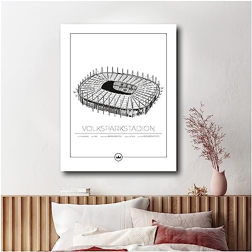 Sverigemotiv.se Stadium Posters (Hamburger SV - Volksparksstadion, 40x50 cm)