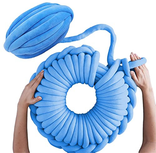 Strickdecke aus Wolle, grobmaschig, für Arme, super sperrig, Strickdecke, Chunky Garn, super dick, zum Stricken, Häkeln von Teppichen, Hüten, 250 g, große Wolle, zum Stricken von Hand