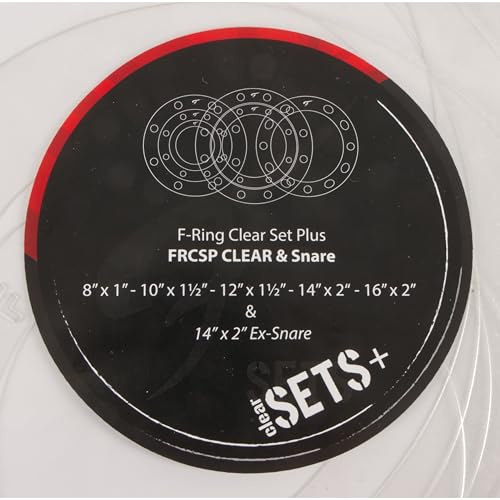 Fame FRCSP Clear II Dämpfungsring Set, Transparente Kunststoffringe für Drumfelle, 6-teiliges Schlagzeug Set, Trockener und Kurzer Sound, Schnelle Einsatzbereitschaft, Definierter Klangcharakter
