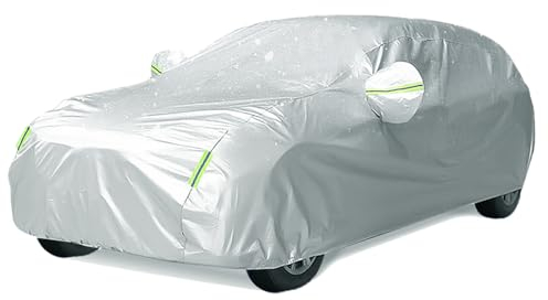BEXITA Telo Copriauto Felpato Invernale Esterno Impermeabile Copriauto per Auto per Tutte Le Stagioni Antivento Antineve Protezione UV Copriauto Per Hatchback; Taglia S: Max380cm