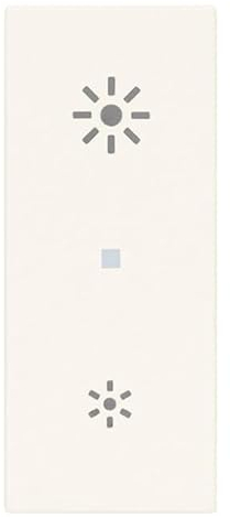 Vimar 30135.B Dimmer universale Linea a taglio di fase, con comando ON/OFF e regolazione con pulsanti incorporati o da più punti con pulsanti NO