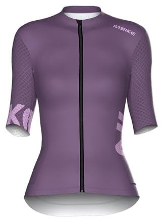 INBIKE Radtrikot Damen Kurzarm Fahrradtrikot Sommer Atmungsaktiv Trikot Fahrrad Rennrad Shirt Fahrradbekleidung Lila 2XL