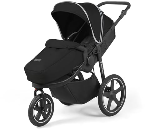 Ickle Bubba Venus Prime Jogger Kinderwagen and Neugeborenenkokon (Schwarz)