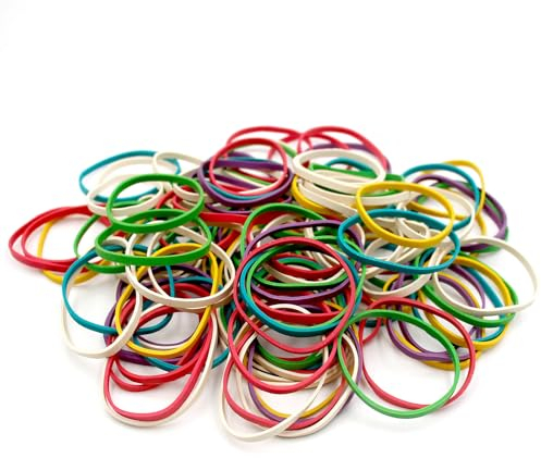 120 Elastic Bands, Stretchable Colored Rubber Bands, Storage Elastic Bands, Suitable for Offices, Homes, Schools