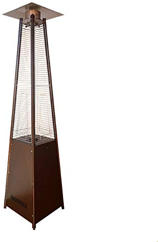 Quadrilaterale Terrasse Gasheizung, Turm Propangasheizung Outdoor Innenhof Propangasheizung mit Rollen & Kippschutzschalter Energieeffizient