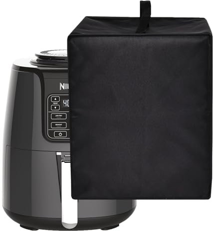 CouldyCasi Housse de protection anti-poussière en nylon imperméable pour friteuse à air Ninja AF101 4 quarts/Instant Vortex Plus 6QT XL (noir)