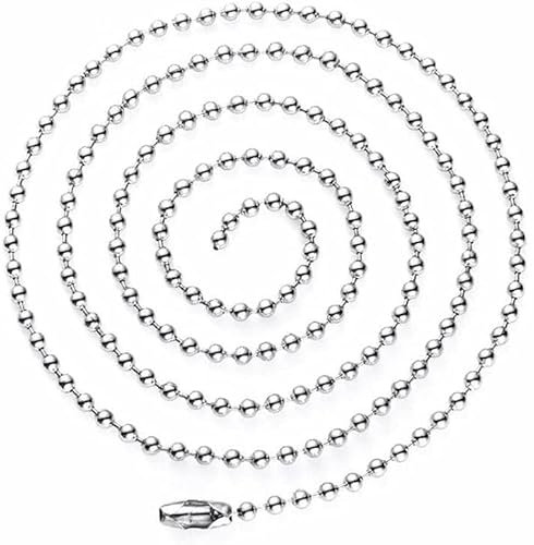 Diy Stainless Steel Ball Chain Plating Ball Chain Necklace 3Mm Pearls Adjustable Metal Pull Chain Extension Pearl Necklace With Matching Plug Jewelry Foundations 1 PieceDeft Processed