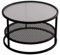 Table Basse de Salon Moderne en Verre trempé de Style crème avec Cadre en Fer forgé Blanc/Noir, Plusieurs Options de Taille