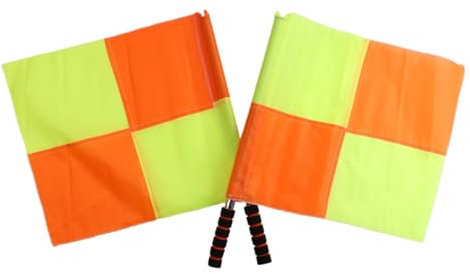 Fußball Schiedsrichter Fahne | 2er Set Linienrichter Fahnen | Wetterfeste & Hoch Sichtbare Eckfahnen Für Fußball, Hallenspiele Und Schulwettbewerbe